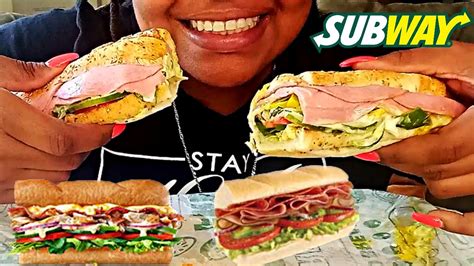 Asmr Subway Cold Cut Combo Mukbang Youtube