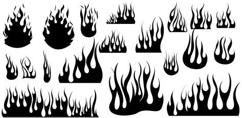Fire Vector Black At Getdrawings Free Download