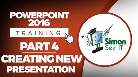 Powerpoint 2016 For Beginners Part 4 Creating A New Presentation Youtube