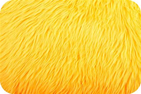 Long Pile Shaggy Fur Neon Yellow Sy Fabrics