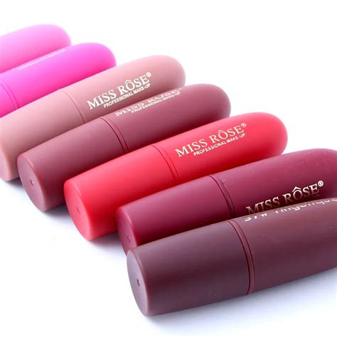21pcslot Miss Rose New Fashion Color Matte Lip Stick Beauty Red Lips Baton Waterproof Makeup