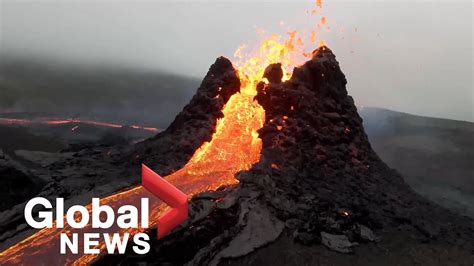 Iceland Volcano Drone Footage Captures Stunning Up Close View Of
