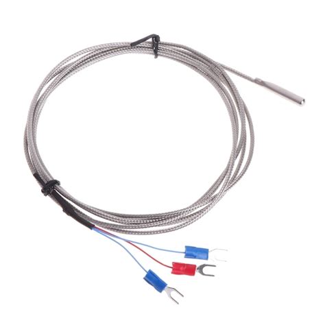 Stainless Steel Rtd Pt100 Temperature Sensor Thermocouple With 2m 3