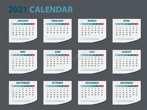Calendar January 2021 On Wood Stock Vector Illustration Of Vector