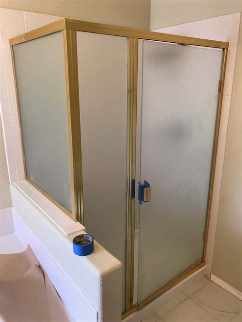 How To Paint A Brass Shower Frame For Shower Door Diy