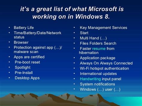 Advanced Features Of Windows 8