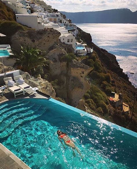 Santorini Greece Sit Back And Enjoy The Poolside In