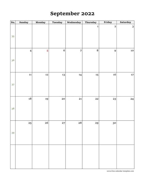 20 September 2022 Calendar Printable Pdf Us Holidays Blank September