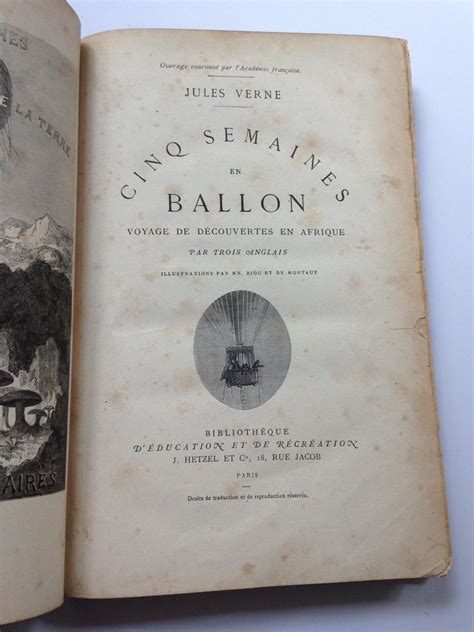 Cinq Semaines En Ballon Par Verne Jules Bon État Couverture Rigide