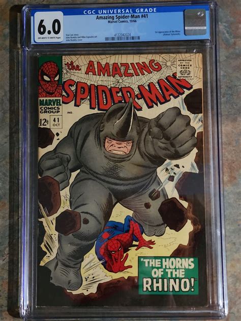 Amazing Spider Man 41 Cgc 60 1st Rhino Ebay