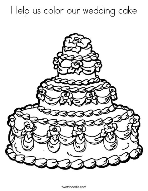 Free download 39 best quality wedding cake coloring pages at getdrawings. Help us color our wedding cake Coloring Page - Twisty Noodle