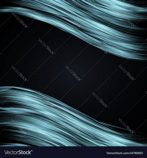 Abstract Background With Glowing Blue Wavy Lines Vector Image
