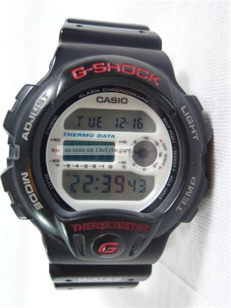 Vintage Casio G Shock Dw 6100 Thermometer Watch 1993 Rare
