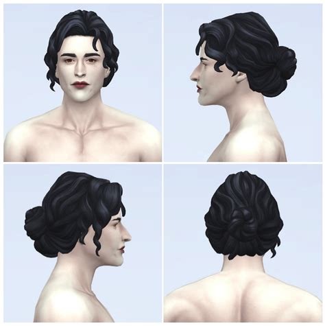 Curly Bun Male Hair At Rusty Nail Sims 4 Updates