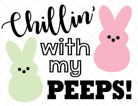 Chillin' with My Peeps Easter SVG File - Happiness is Homemade | Easter