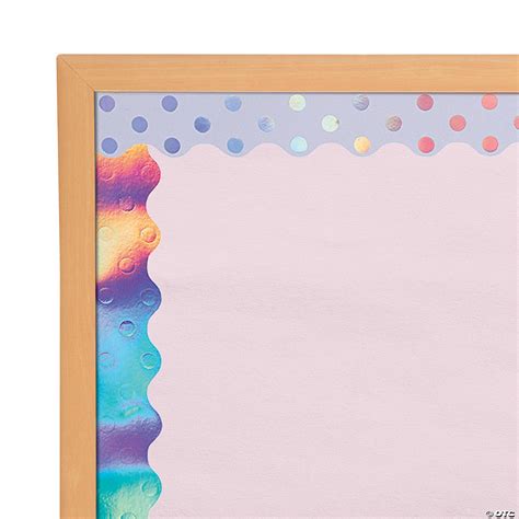 Iridescent Scalloped Double Sided Bulletin Board Borders 12 Pc