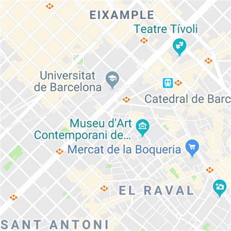 A Map That Shows The Location Of Several Different Restaurants In Barcelona And Where They Are