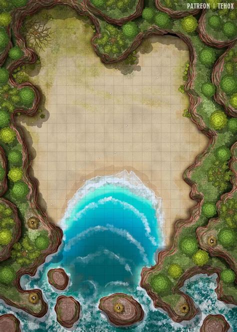 Hidden Cove Battlemap X Battlemaps Fantasy City Map Fantasy World Map Dungeons And