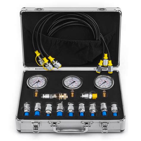 Hydraulic Pressure Gauge Test Kit Diagnostic For Caterpillar Komatsu