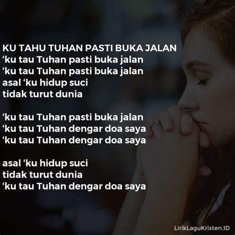 El shaddai (lirik & chord). KU TAHU TUHAN PASTI BUKA JALAN • LIRIK LAGU KRISTEN