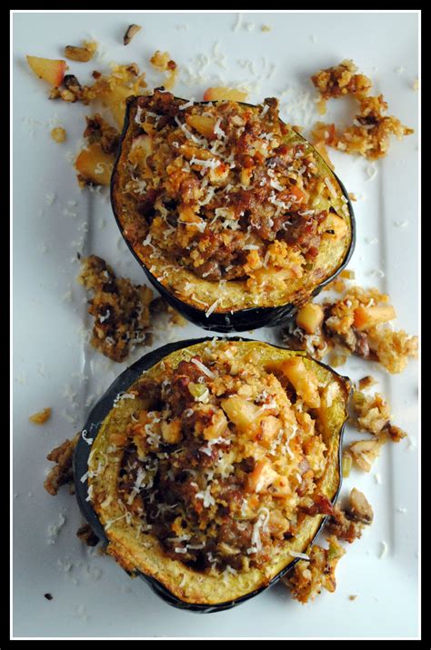 Sausage And Apple Stuffed Acorn Squash Weekly Menu Prevention Rd