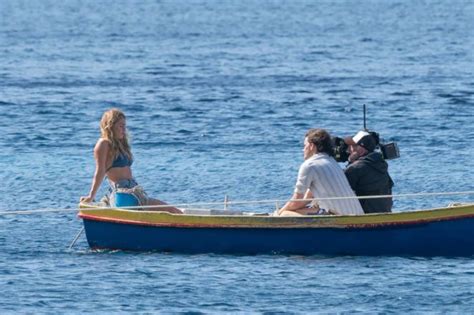 lily james in bikini top on croatian set of mamma mia 09 gotceleb