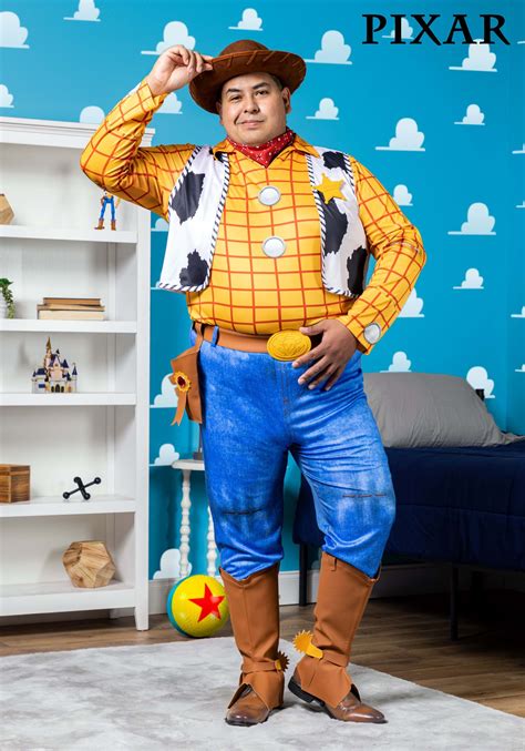 Mens Plus Size Disney Deluxe Woody Toy Story Costume