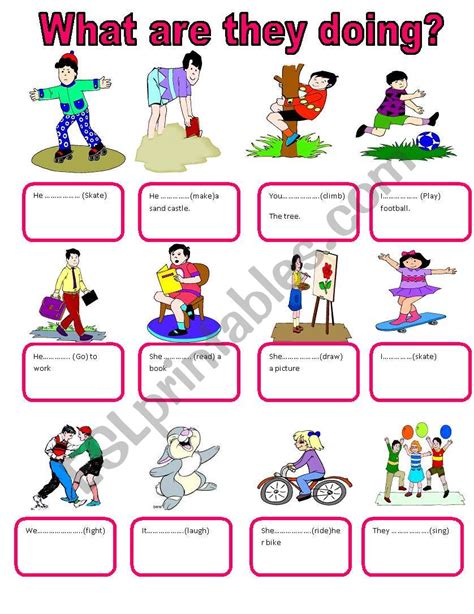 What Are They Doing Now Esl Worksheet By Super Man