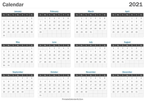 Free Editable Weekly 2021 Calendar Free Printable 2021 Calendar