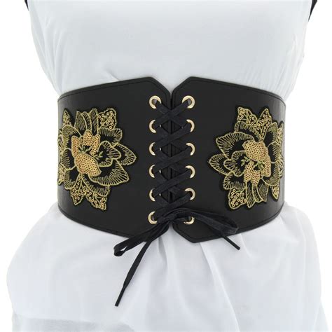 Wholesaler Embroidered Wide Waist Elasticated Woman Corset Belt Kelia