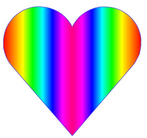 Rainbow Heart Clip Art Clipart Best