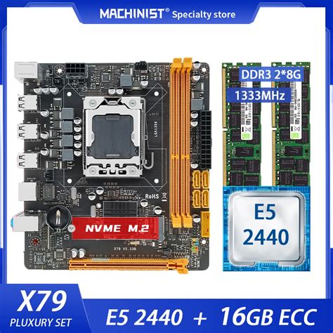 Machinist X79 Motherboard Set With Lga 1356 Intel Xeon E5 2440 Cpu 2pcs X 8gb 16gb 1333mhz