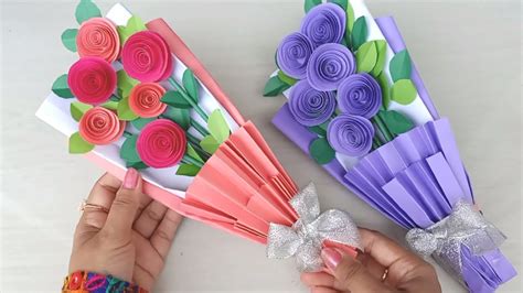 How To Make Paper Rose Flower Bouquet Best Flower Site