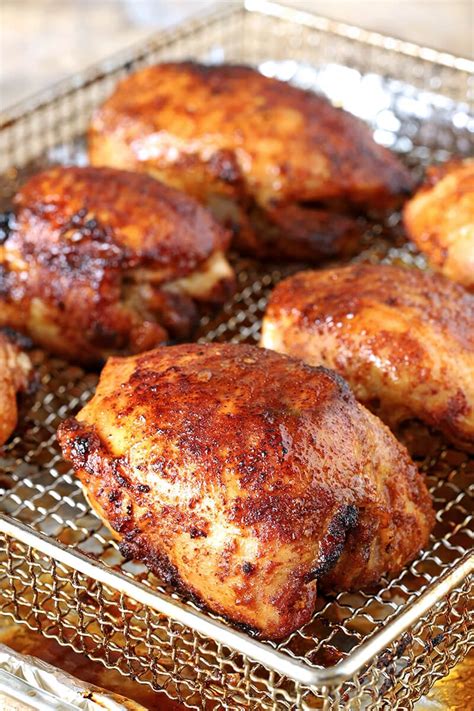 Air Fryer Chicken Thighs With Brown Sugar And Spices Creative Culinary