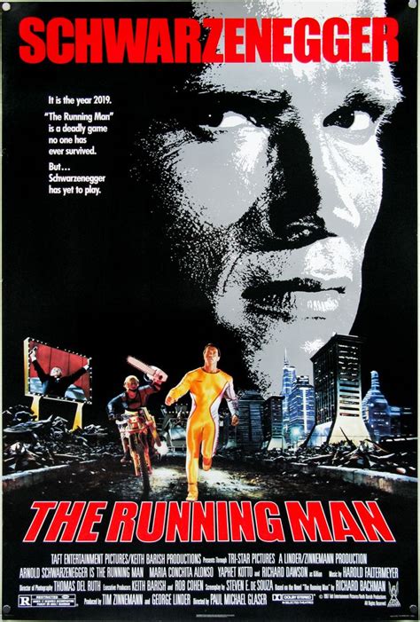 A Movie Poster For The Running Man