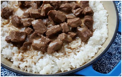 Stewed Beef Tips And Rice Julias Simply Southern