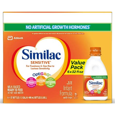 Similac Sensitive Infant Formula With Iron Ready To Feed 1 Qt Pack