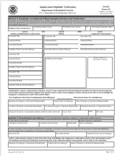 I 9 Form Employment Eligibility Form Requirements 51 Off
