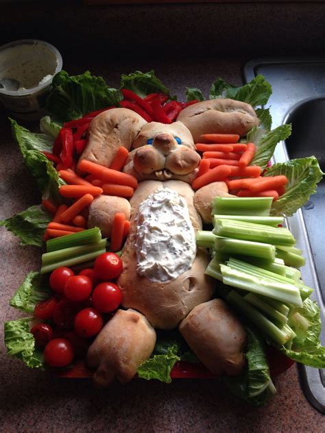 Easter Bunny Veggie Tray I Made For Easter Veggie Tray Holiday