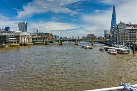 Panoramic View Of Thames River And City Of London Great Britain