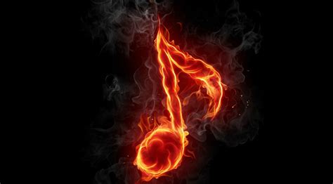 Music Note Fire Wallpaper 8344 Frenzia Com Music Notes Drawing