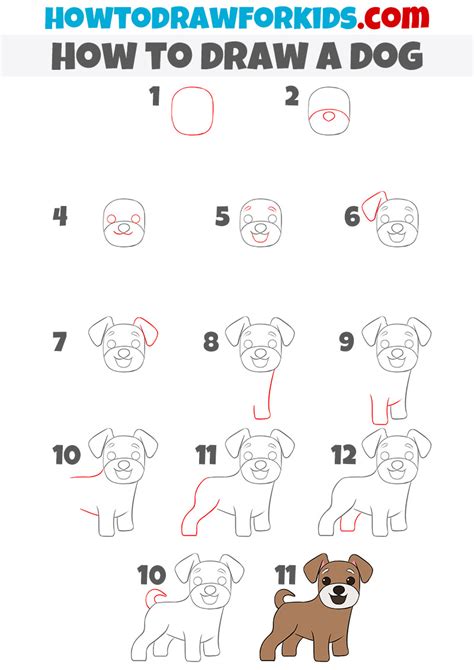 How To Draw A Dog Step By Step Instructions