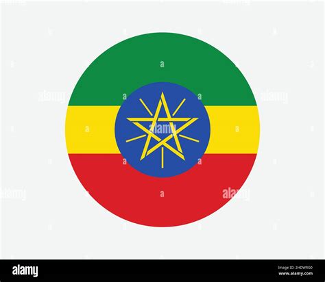 Ethiopia Round Country Flag Circular Ethiopian National Flag Federal