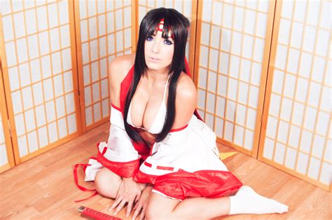 Wallpaper Cosplay Jessica Nigri Wanita Pembelahan Model Berlutut Payudara Besar X