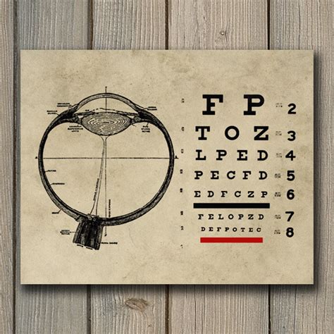 Eyechart Print Printable Opthamologist Art Eye Doctor Office Ts