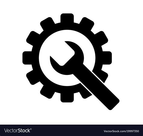 Wrench And Gear Icon Royalty Free Vector Image