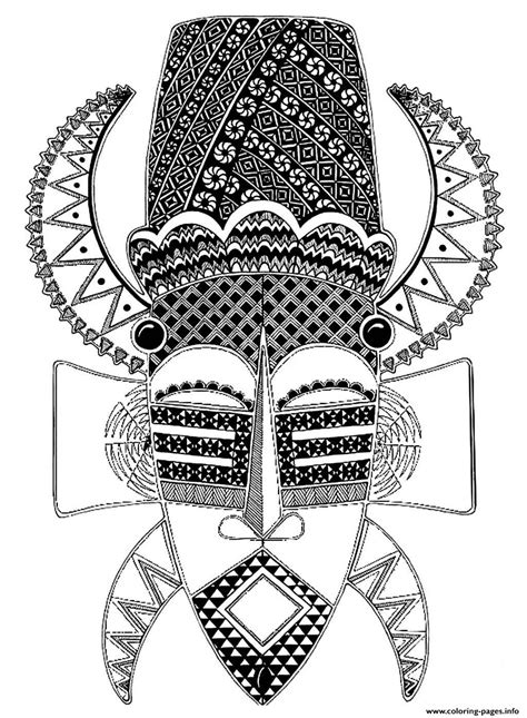 These free printable animal masks templates are available in full color for an instant animal themed activity or in black & white for kids to decorate and color themselves with crayons, markers, colored pencils, and gel pens. Adult Africa Mask Coloring Pages Printable