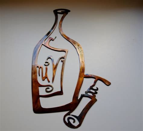 The freestanding design allows you to create a home wine bar in your dining room, kitchen, or entertainment area, wherever is most convenient for serving with cocktails and dinner! 15 Collection of Wine Metal Wall Art