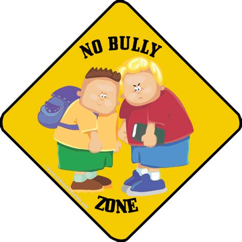 No Bully Zone Caution Poster Bullying Clipart Full Size Clipart 995608 Pinclipart