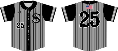 Black Sox Frye Custom Pinstripe Baseball Jerseys
